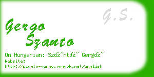 gergo szanto business card